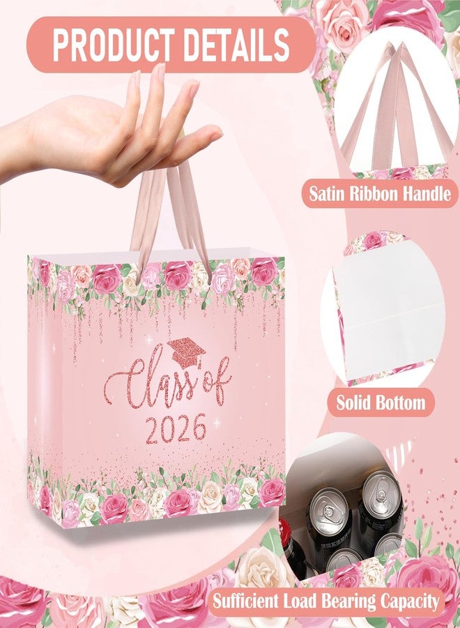 RTMISA 2026 Graduation Gift Bag with Tissue Paper and Card with Envolope Pink Grad Gift Wrapping Bag for Her, Women, Class of 2026 Graduation Party Decorations Supplies - Image 3